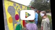 Malování na zeď - žáci výtvarného oboru ZUŠ Jeseník