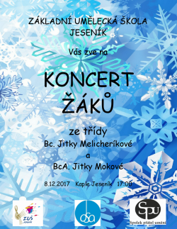 Koncert žáků ze třídy Bc. J. Melicheríkové a BcA. J. Mokové