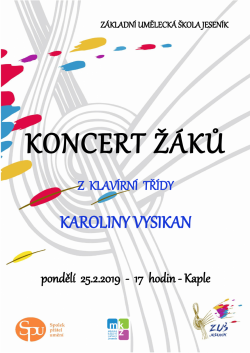 Koncert žáků ze třídy Karoliny Vysikan